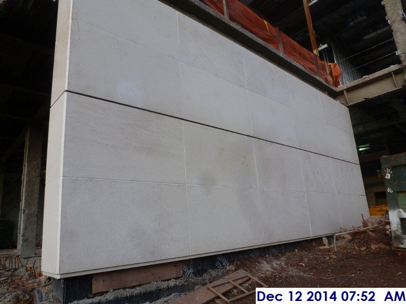 Erecting the stone panels at the East Elevation 3